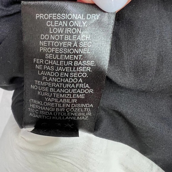 Tibi  Colorblock Moto Jacket Zip Up Long Sleeve Pockets Black/White - Picture 10 of 12